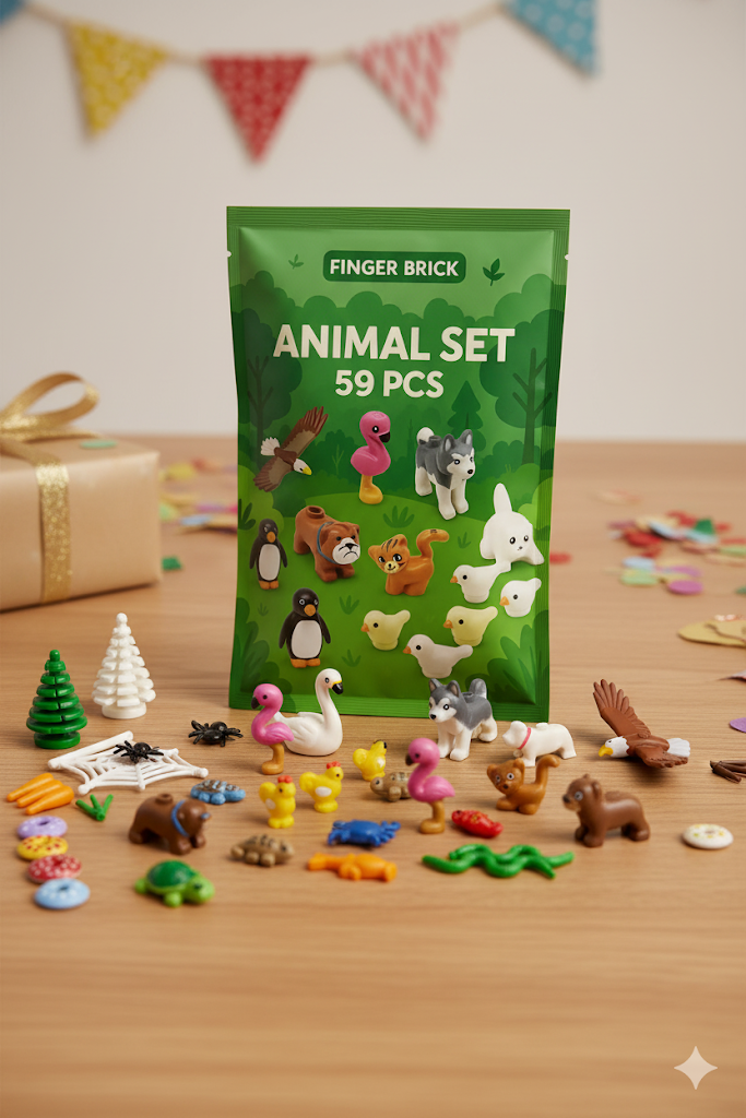 Creative Scene Accessories 59PCS — Forest/animal/decor add-ons, compatible