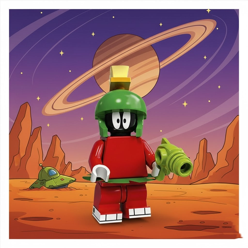 Complete Set of 12 Classic Cartoon Minifigures - Retro Animation Series Collectible Building Brick Toys - Nostalgic Gift