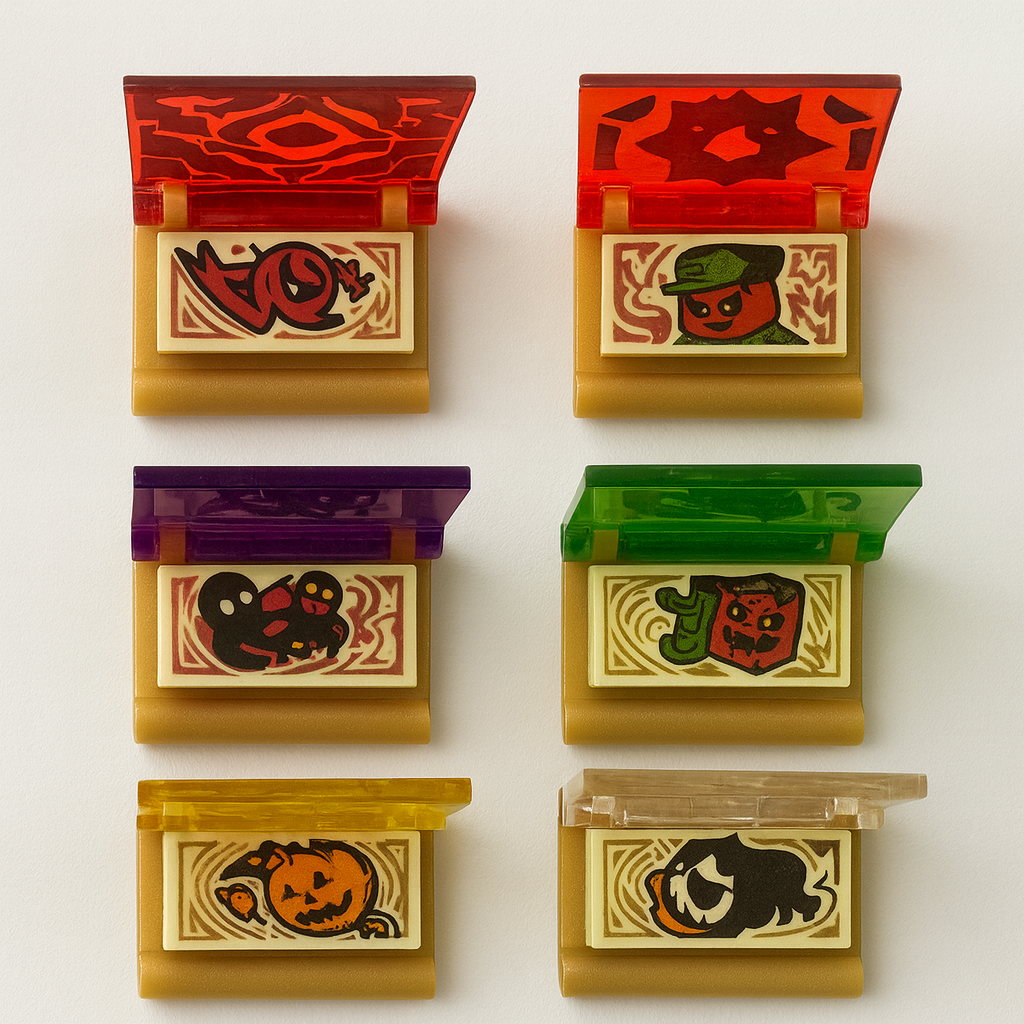 FingerBrick Fantasy Magic Set, 12 Spell Books with Pegasus and Throne, Building Toy Accessories Compatible with Major Brick Brands