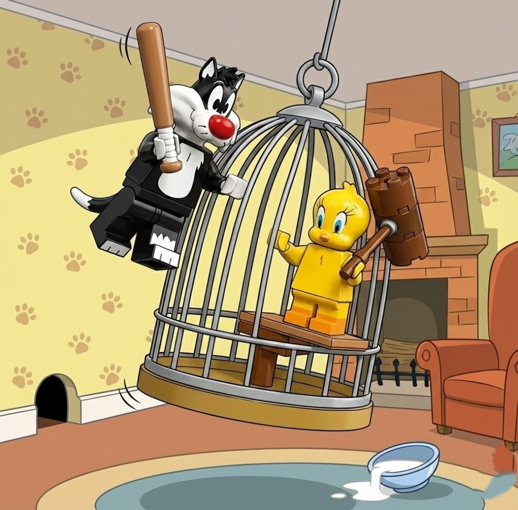 Complete Set of 12 Classic Cartoon Minifigures - Retro Animation Series Collectible Building Brick Toys - Nostalgic Gift