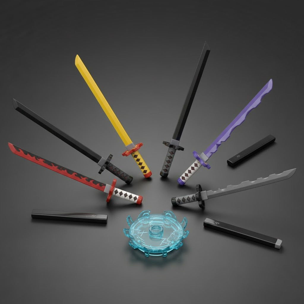 8Pcs Demon Slayer: Kimetsu no Yaiba Anime Minifigures Set - Building Block Action Figures Toy Gift for Fans