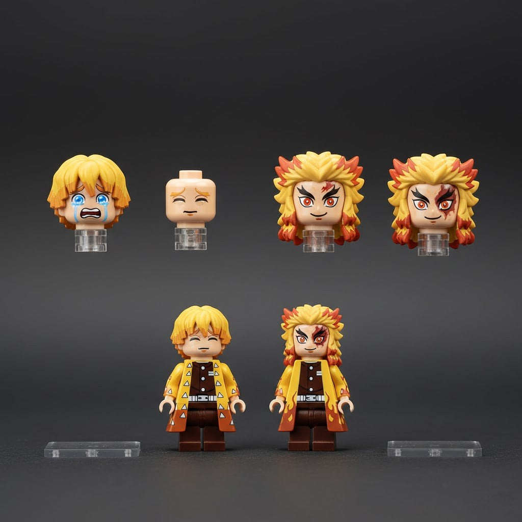 8Pcs Demon Slayer: Kimetsu no Yaiba Anime Minifigures Set - Building Block Action Figures Toy Gift for Fans