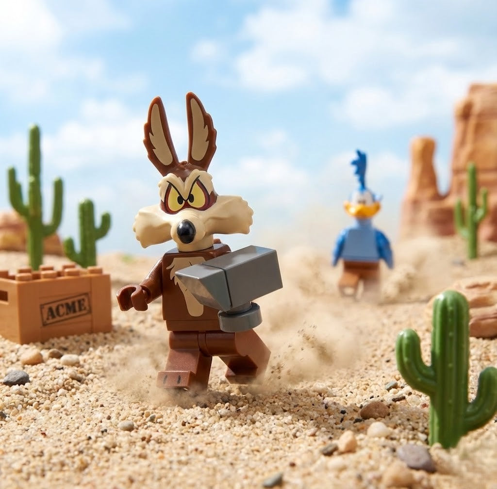 Complete Set of 12 Classic Cartoon Minifigures - Retro Animation Series Collectible Building Brick Toys - Nostalgic Gift