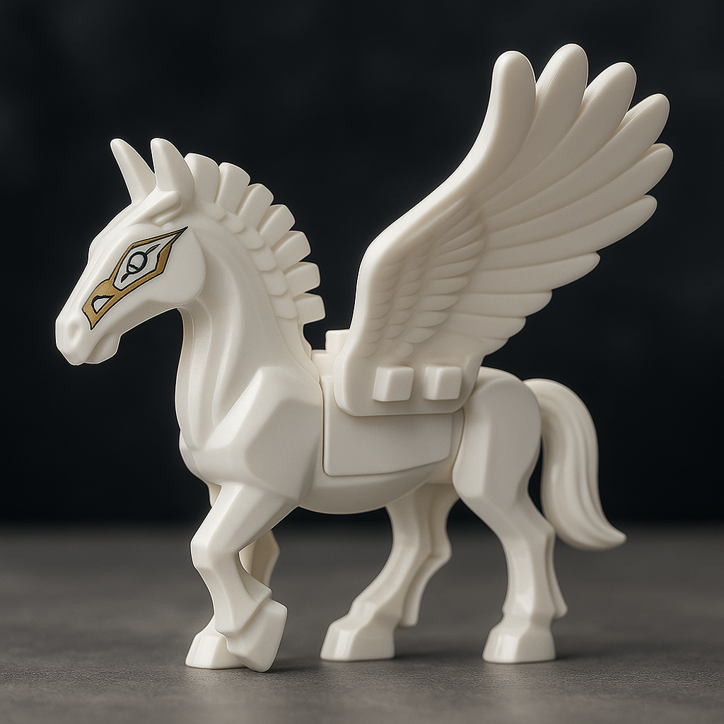 FingerBrick Fantasy Magic Set, 12 Spell Books with Pegasus and Throne, Building Toy Accessories Compatible with Major Brick Brands