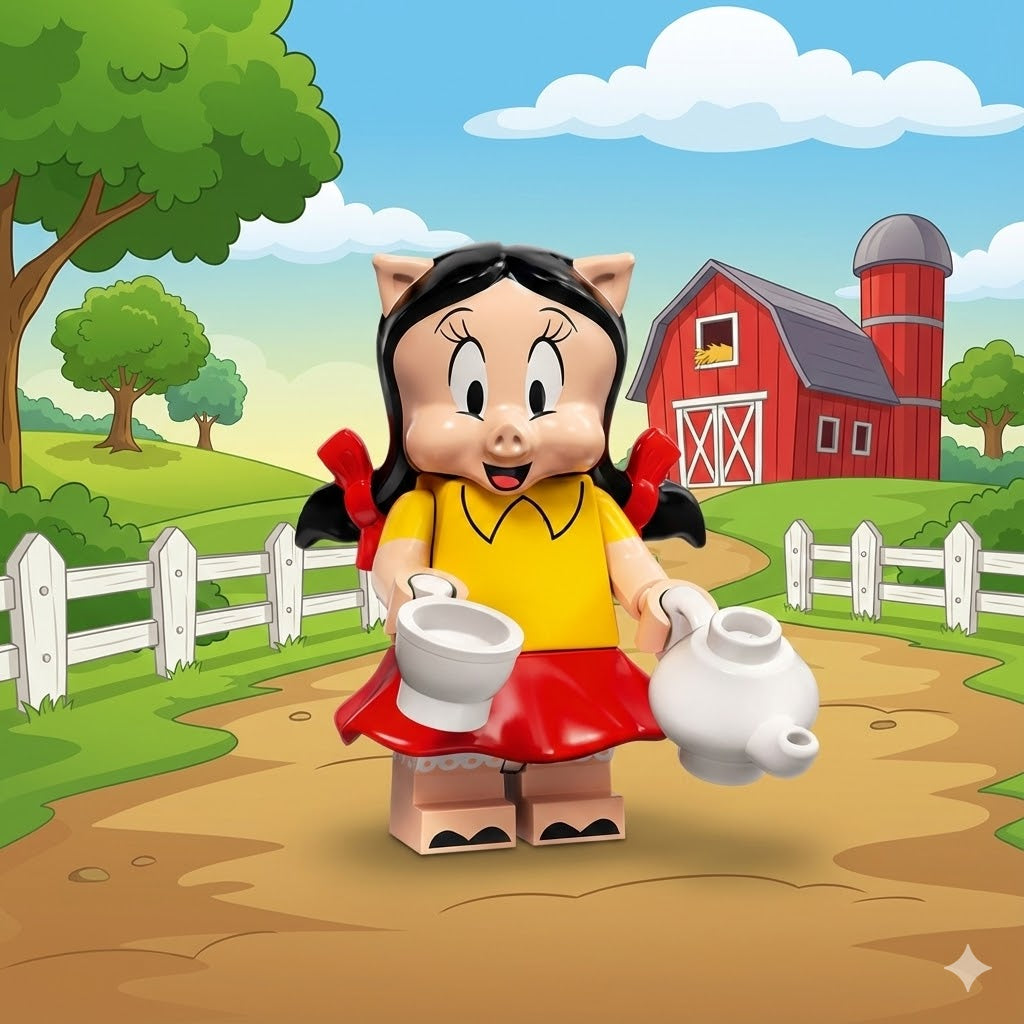 Complete Set of 12 Classic Cartoon Minifigures - Retro Animation Series Collectible Building Brick Toys - Nostalgic Gift