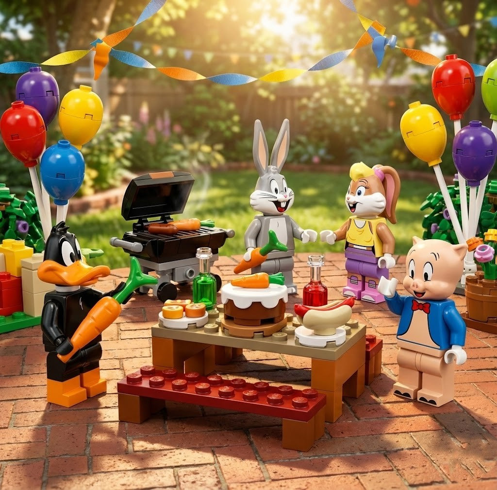 Complete Set of 12 Classic Cartoon Minifigures - Retro Animation Series Collectible Building Brick Toys - Nostalgic Gift