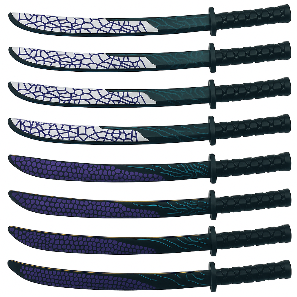 “10PCS Ninja Katana Weapon Set – Custom Blades for Building Figures”