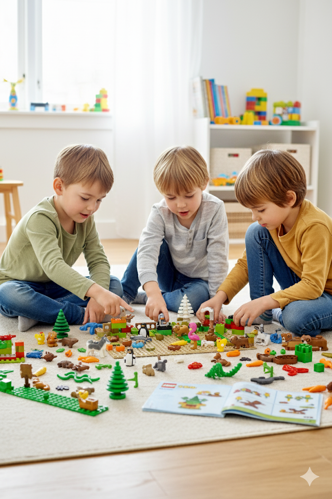 59Pcs Forest & Zoo Animal Building Block Set - DIY Scene Accessories